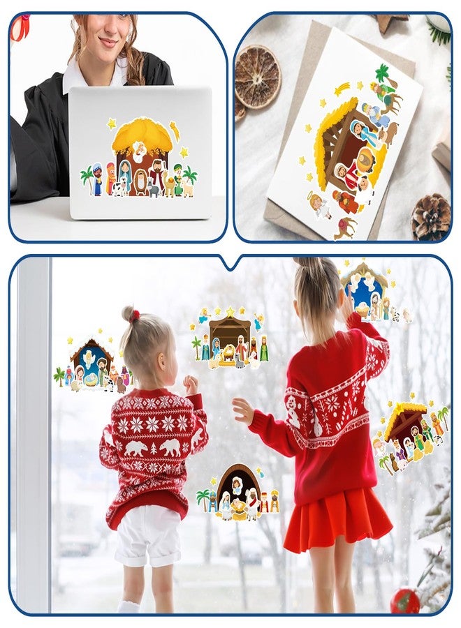 DUJAA Christmas Nativity Stickers for Kids, Make a Nativity Scene Kit, Jesus Birth Stickers, Christmas Crafts for Kids, Christian Religious Bible Scene Party Favor Home Classroom Activity - Image 5